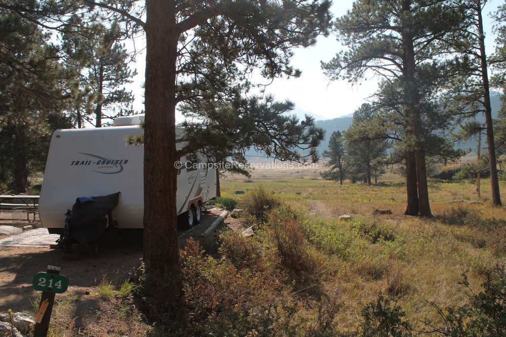 Campsite 214 in Moraine Park Campground at Rocky Mountain National Park